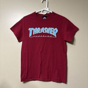 Thrasher Magazine Red Graphic Skater‎ T-shirt Size Small